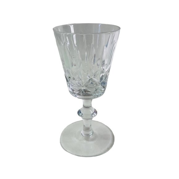 Wine and Sherry Glass Edinburgh Crystal Pattern ED19 Olive and Cross Cut Vintage - Picture 9 of 11